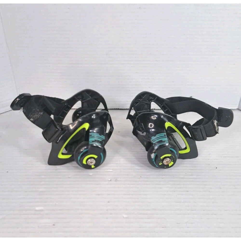 Razor Jetts Heel Wheels Heelys Adjustable Shoe Skates Black Youth 8+ 176lb Max
